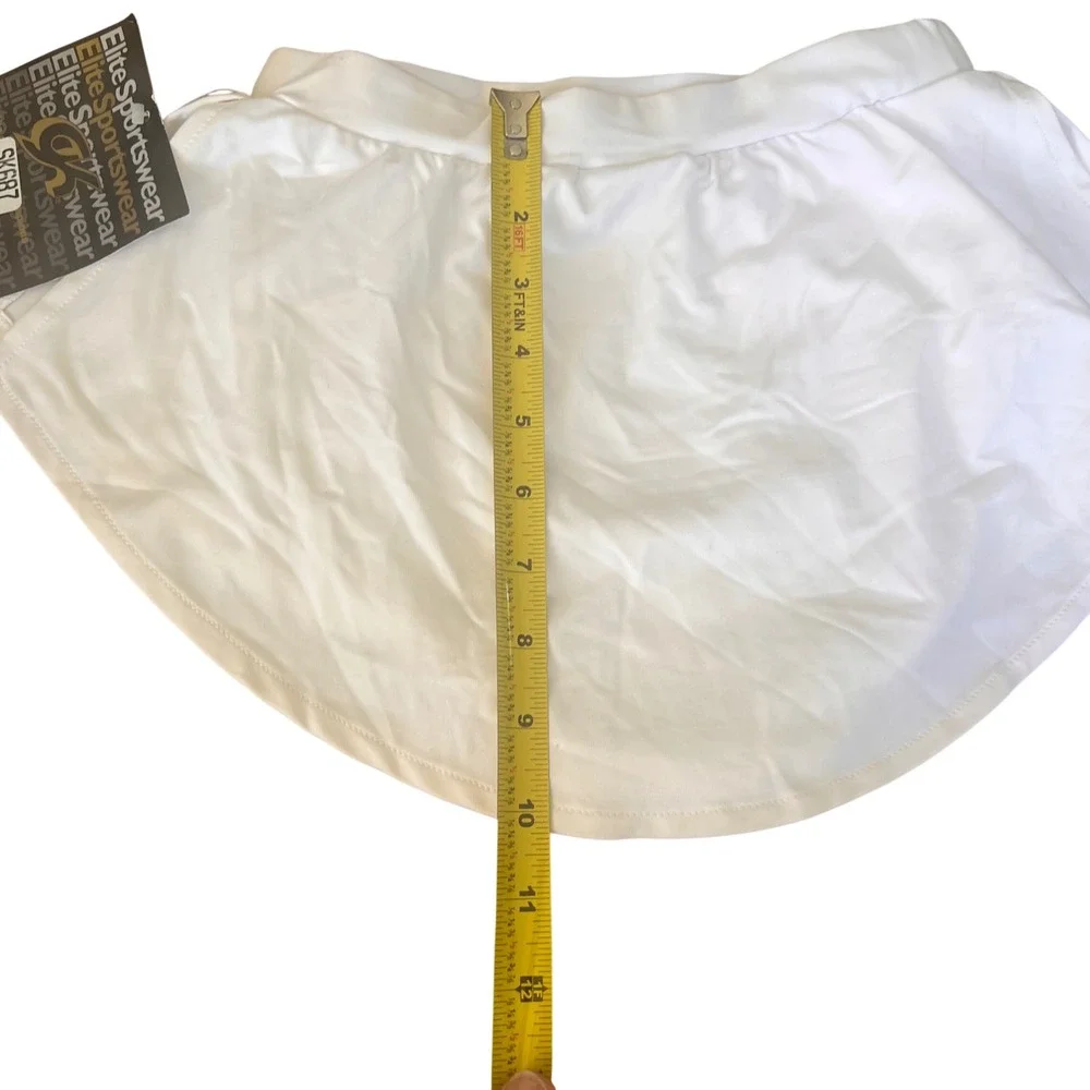 GK Elite Sportswear‎ White Gymnastics Dance Skort Skirt Child Large NWT Tennis